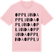 Pink Cotton t-shirt med Opplunda ordlek t-shirt