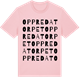 Pink Cotton t-shirt med Oppredatorpet ordlek t-shirt