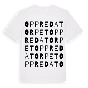 Oppredatorpet ordlek t-shirt – ekologisk bomull t-shirt från Pinshirt