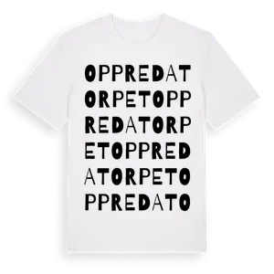 Oppredatorpet ordlek t-shirt – ekologisk bomull t-shirt från Pinshirt