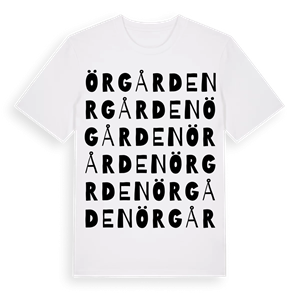Örgården ordlek t-shirt – ekologisk bomull t-shirt från Pinshirt