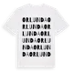 White t-shirt med Orlunda ordlek t-shirt