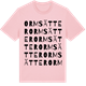 Pink Cotton t-shirt med Ormsätter ordlek t-shirt