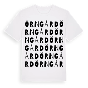 Örngård ordlek t-shirt – ekologisk bomull t-shirt från Pinshirt