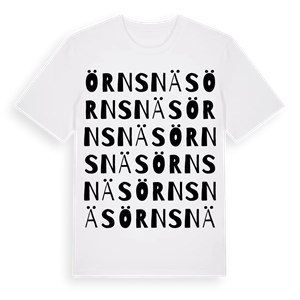 Örnsnäs ordlek t-shirt – ekologisk bomull t-shirt från Pinshirt