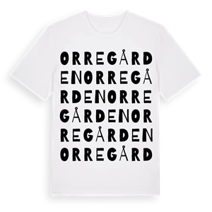 Orregården ordlek t-shirt – ekologisk bomull t-shirt från Pinshirt