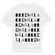 White t-shirt med Orremåla ordlek t-shirt
