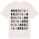 Vintage White t-shirt med Orremåla ordlek t-shirt
