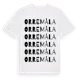 White t-shirt med Orremåla ordlek t-shirt
