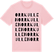 Pink Cotton t-shirt med Orrkullen ordlek t-shirt