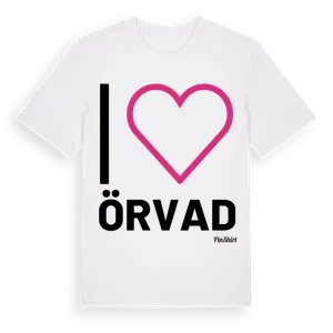 Jag älskar Örvad t-shirt stort tryck – ekologisk bomull t-shirt från Pinshirt
