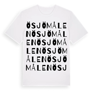 Ösjömålen ordlek t-shirt – ekologisk bomull t-shirt från Pinshirt