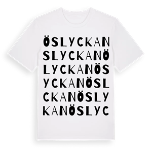 Öslyckan ordlek t-shirt – ekologisk bomull t-shirt från Pinshirt