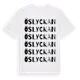 White t-shirt med Öslyckan ordlek t-shirt