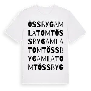 Össby Gamla Tomt ordlek t-shirt – ekologisk bomull t-shirt från Pinshirt