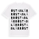 White t-shirt med Östankärr ordlek t-shirt