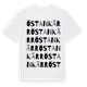 White t-shirt med Östankärr ordlek t-shirt