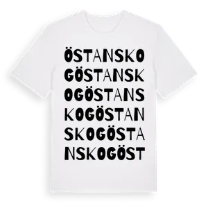 Östanskog ordlek t-shirt – ekologisk bomull t-shirt från Pinshirt