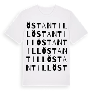 Östantill ordlek t-shirt – ekologisk bomull t-shirt från Pinshirt