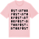 Pink Cotton t-shirt med Östantorp ordlek t-shirt