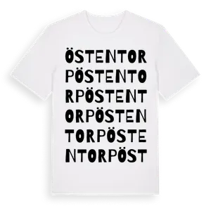 Östentorp ordlek t-shirt – ekologisk bomull t-shirt från Pinshirt