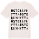 Vintage White t-shirt med Österbyhytta ordlek t-shirt