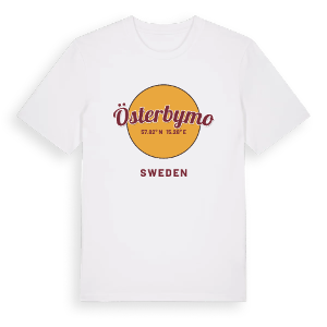 Österbymo cirkel t-shirt – ekologisk bomull t-shirt från Pinshirt