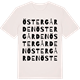 Vintage White t-shirt med Östergården ordlek t-shirt