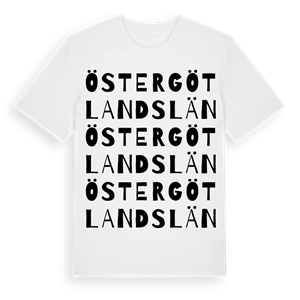 Östergötlands län ordlek t-shirt – ekologisk bomull t-shirt från Pinshirt