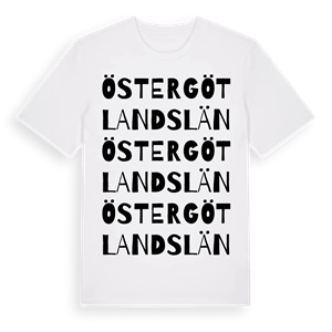 Östergötlands län ordlek t-shirt – ekologisk bomull t-shirt från Pinshirt