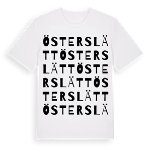 Österslätt ordlek t-shirt – ekologisk bomull t-shirt från Pinshirt