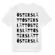 White t-shirt med Österslätt ordlek t-shirt