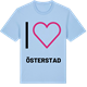 Blue Soul t-shirt med Jag älskar Österstad t-shirt stort tryck