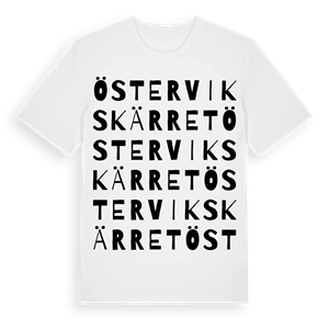 Östervikskärret ordlek t-shirt – ekologisk bomull t-shirt från Pinshirt