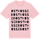 Pink Cotton t-shirt med Ostmossen ordlek t-shirt