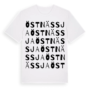 Östnässja ordlek t-shirt – ekologisk bomull t-shirt från Pinshirt