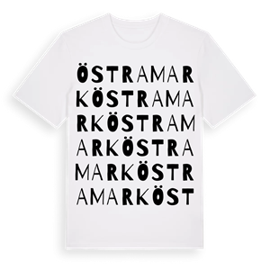 Östra Mark ordlek t-shirt – ekologisk bomull t-shirt från Pinshirt