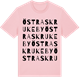 Pink Cotton t-shirt med Östra Skrukeby ordlek t-shirt