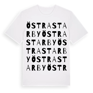 Östra Starby ordlek t-shirt – ekologisk bomull t-shirt från Pinshirt