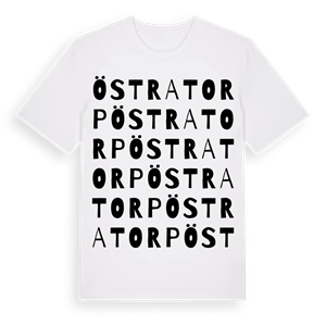 Östra Torp ordlek t-shirt – ekologisk bomull t-shirt från Pinshirt