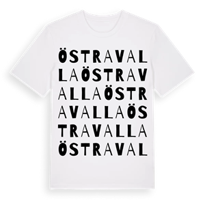 Östra Valla ordlek t-shirt – ekologisk bomull t-shirt från Pinshirt