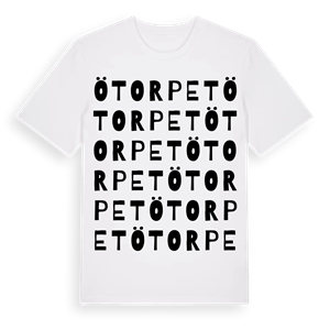 Ötorpet ordlek t-shirt – ekologisk bomull t-shirt från Pinshirt