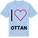 Blue Soul t-shirt med Jag älskar Ottan t-shirt stort tryck