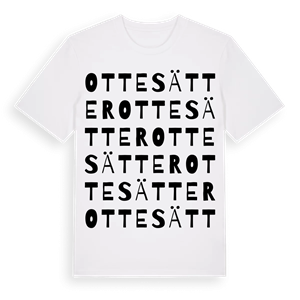 Ottesätter ordlek t-shirt – ekologisk bomull t-shirt från Pinshirt