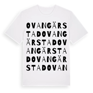 Ovangärstad ordlek t-shirt – ekologisk bomull t-shirt från Pinshirt