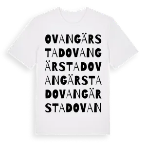 Ovangärstad ordlek t-shirt – ekologisk bomull t-shirt från Pinshirt