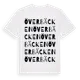 White t-shirt med Överbäcken ordlek t-shirt