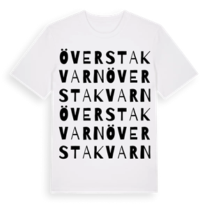 Överstakvarn ordlek t-shirt – ekologisk bomull t-shirt från Pinshirt