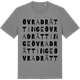Mid Heather Gray t-shirt med Övra Drättinge ordlek t-shirt