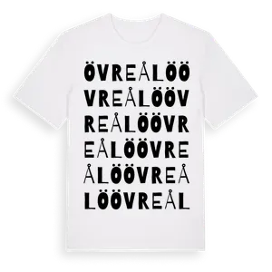 Övre Ålö ordlek t-shirt – ekologisk bomull t-shirt från Pinshirt